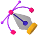 Decorative website design shape